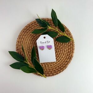 NEW Terra & Tint Heart Stud Earrings